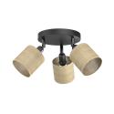 Stropné svietidlo Adeline, 3 svetlá, juta, kruhové, Ø 45 cm