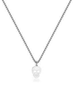 S`Agapõ Pánsky oceľový náhrdelník s lebkou Rebel SRB01