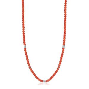 S`Agapõ Slušivý náhrdelník s červenými korálkami Madera SAD02