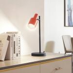 Stolná lampa Lindby Ovelia, oranžová/čierna, kov, E27