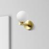 Pomi nástenné svietidlo, 1 svetlo, zlatá farba, sklo, guľa