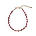 Alisia Korálkový náramok z pozláteného striebra a granátu AL4264-Oro-Granato