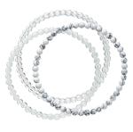 Evolution Group Elegantný set korálkových náramkov 43043.3 biely