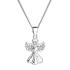 Evolution Group Strieborný náhrdelník Anjelik s kryštálom Swarovski 32077.1