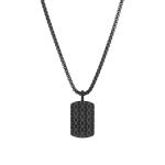 Evolution Group Nadčasový oceľový náhrdelník pre mužov 42009.3 čierny