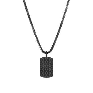 Evolution Group Nadčasový oceľový náhrdelník pre mužov 42009.3 čierny