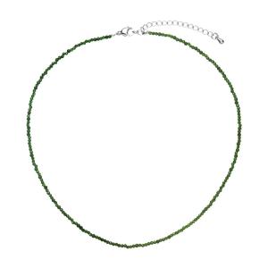 Evolution Group Oceľový náhrdelník so zelenými korálkami 42012.3 green