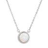 Evolution Group Pôvabný náhrdelník so syntetickým opálom 12065.1 white