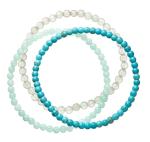 Evolution Group Očarujúce set náramkov z minerálnych kameňov 43043.3 tyrkys