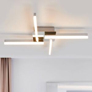 Lindby LED stropné svietidlo Patrik, 59 cm, 4 svetlá, chróm, IP44