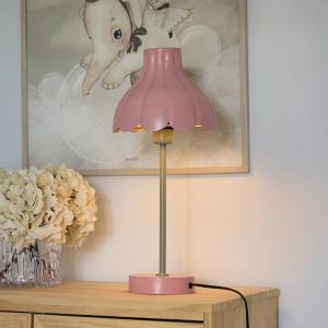 PR Home Stolná lampa Wera, ružová/zelená, výška 47 cm, kov