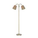 PR Home stojacia lampa Amy Cia Theo, farebná/mosadz, 150 cm, 2 svetlá.