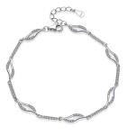 MOISS Elegantný strieborný náramok s kubickými zirkónmi B0000738