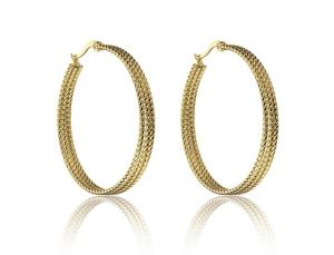 Marc Malone Výrazné kruhové náušnice Zoe Gold Earrings MCE23015G