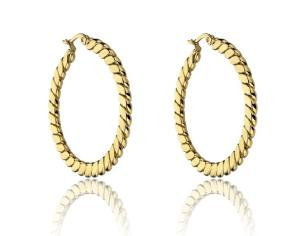 Marc Malone Pozlátené kruhy Hannah Gold Earrings MCE23016G