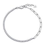 MOISS Módny strieborný náramok s kubickými zirkónmi B0001493