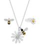 MOISS Hravá strieborná sada šperkov Včielky S0000691 (náhrdelník, náušnice)