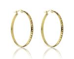 Marc Malone Pozlátené kruhové náušnice Addison Gold Earrings MCE23017G