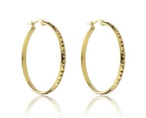 Marc Malone Pozlátené kruhové náušnice Addison Gold Earrings MCE23017G