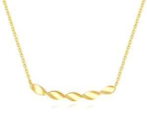 MOISS Slušivý pozlátený náhrdelník pre ženy ETERNITY N0000930