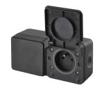 Spínač domový striedavý so zásuvkou 250V/16A IP55