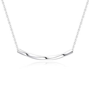 MOISS Minimalistický strieborný náhrdelník pre ženy N0000875