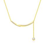 MOISS Elegantný pozlátený náhrdelník so zirkónmi ETERNITY N0000881