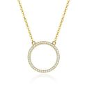 MOISS Štýlový pozlátený náhrdelník so zirkónmi N0000572
