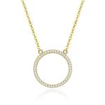 MOISS Štýlový pozlátený náhrdelník so zirkónmi N0000572