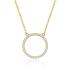 MOISS Štýlový pozlátený náhrdelník so zirkónmi N0000572