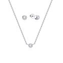 MOISS Elegantná strieborná sada šperkov S0000484 (náhrdelník, náušnice)