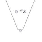 MOISS Elegantná strieborná sada šperkov S0000484 (náhrdelník, náušnice)