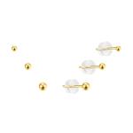 MOISS Pozlátená sada minimalistických náušníc E0004639