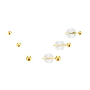 MOISS Pozlátená sada minimalistických náušníc E0004639