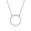 MOISS Štýlový strieborný náhrdelník so zirkónmi N0000596