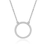 MOISS Štýlový strieborný náhrdelník so zirkónmi N0000596