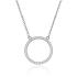 MOISS Štýlový strieborný náhrdelník so zirkónmi N0000596