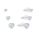 MOISS Strieborná sada srdiečkových náušníc E0004634