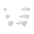 MOISS Strieborná sada srdiečkových náušníc E0004634