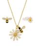 MOISS Hravá pozlátená sada šperkov Včielky S0000692 (náhrdelník, náušnice)