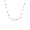 MOISS Elegantný strieborný náhrdelník so zirkónmi a perlou N0000320