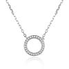 MOISS Oslnivý strieborný náhrdelník Kruh s kubickými zirkónmi N0000635