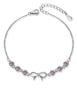 MOISS Strieborný náramok s mašličkou B0000885