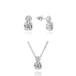MOISS Luxusná strieborná sada šperkov S0000460 (náhrdelník, náušnice)
