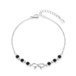 MOISS Elegantný strieborný náramok s jemnou mašličkou B0000888