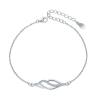 MOISS Dizajnový strieborný náramok so zirkónmi B0000503