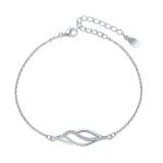 MOISS Dizajnový strieborný náramok so zirkónmi B0000503