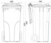 Kinekus Popolnica 120L, plastová, červená
