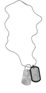 Diesel Pánsky oceľový náhrdelník s vojenskými známkami DX1553040