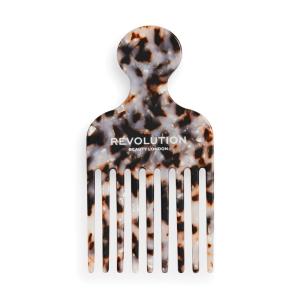 Revolution Haircare Hrebeň na kučeravé vlasy Natural Curl Afro Pick Comb Tortoiseshell